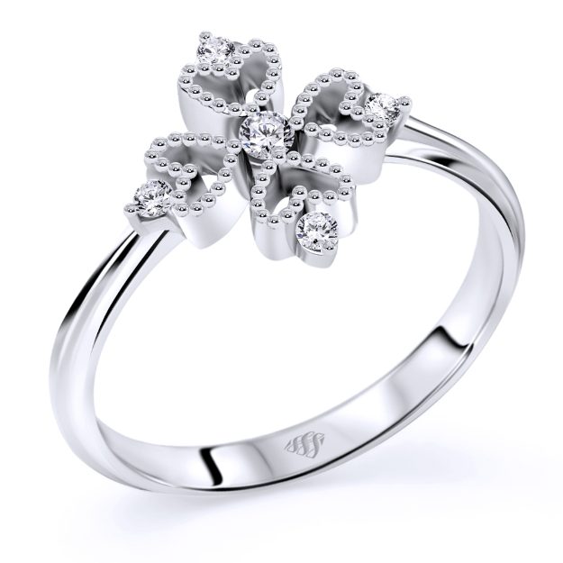Inel AA222, 14K Alb 1