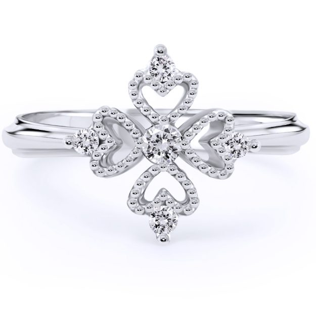 Inel AA222, 14K Alb 2