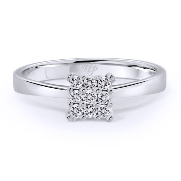 Inel AA221B, 14K Alb 2