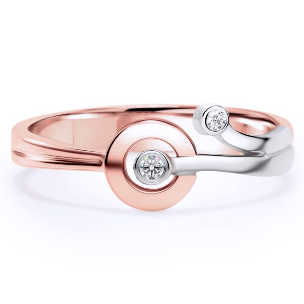 Inel F277, 14K Roz 2