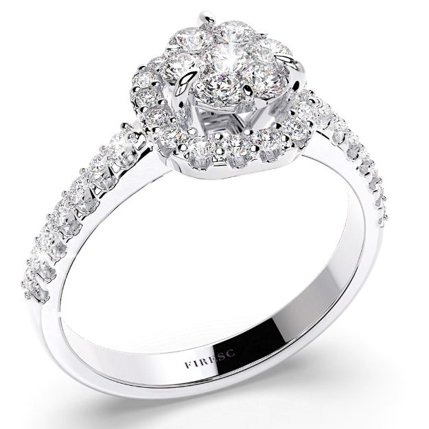 Inel AA197F2, 14K Alb 1