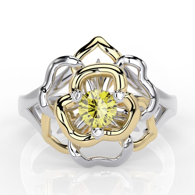 Inel AA383, 14K Alb 2