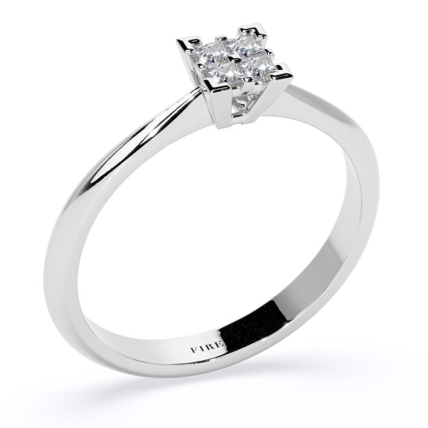 Inel AA421, 14K Alb 1