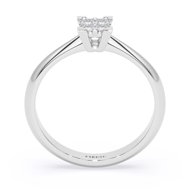 Inel AA421, 14K Alb 2