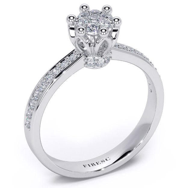 Inel AA223IL, 14K Alb 1
