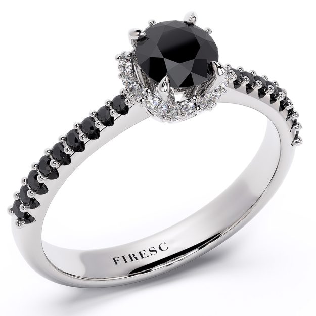 Inel AA440, 14K Alb 1