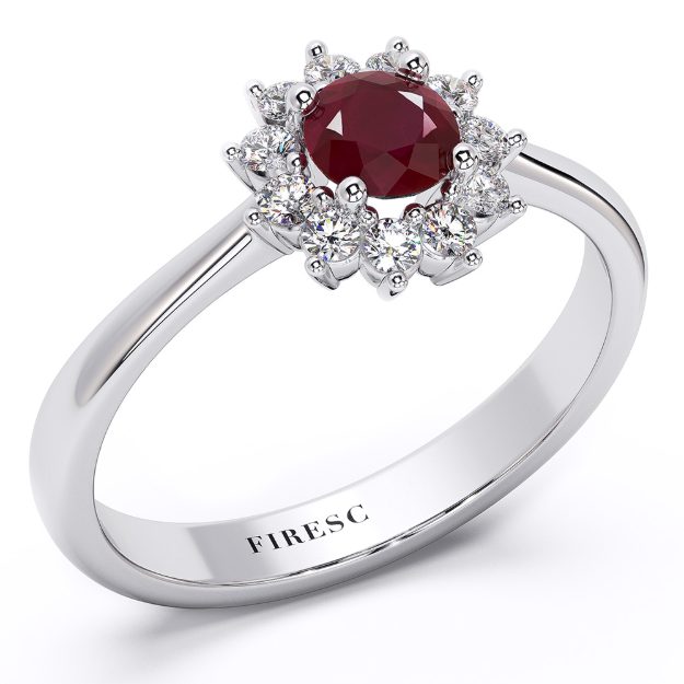 Inel AA444, 14K Alb 1
