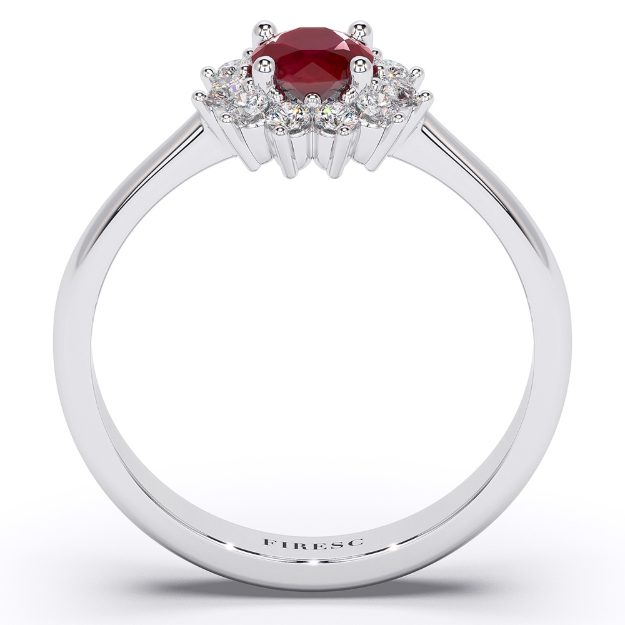 Inel AA444, 14K Alb 2