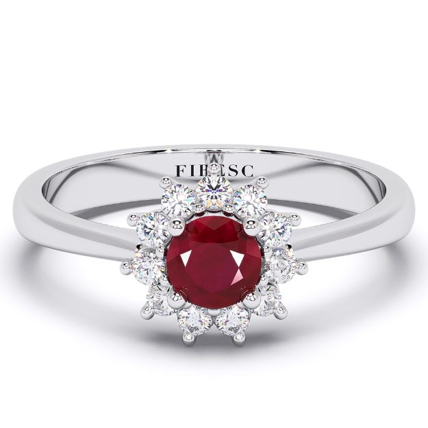 Inel AA444, 14K Alb 3