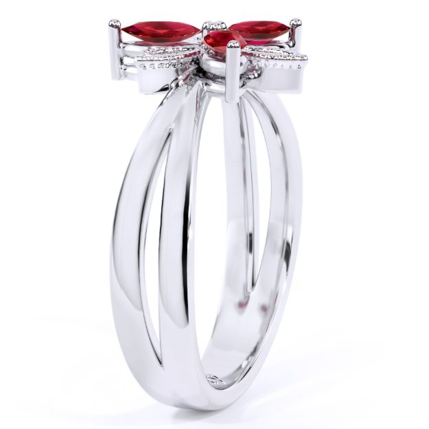 Inel AA149, 14K Alb 3