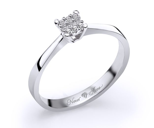 Inel AA221, 14K Alb 1