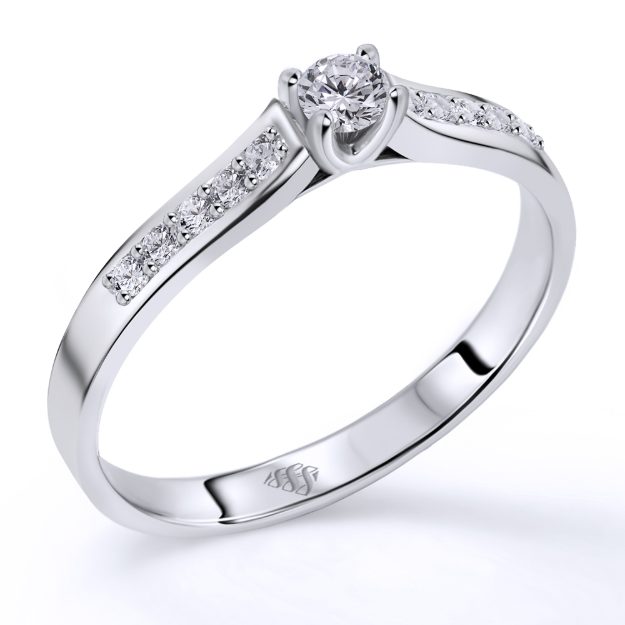 Inel AA18C, 14K Alb 1