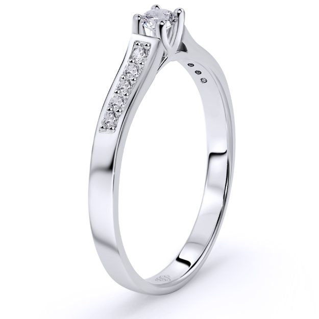 Inel AA18C, 14K Alb 3
