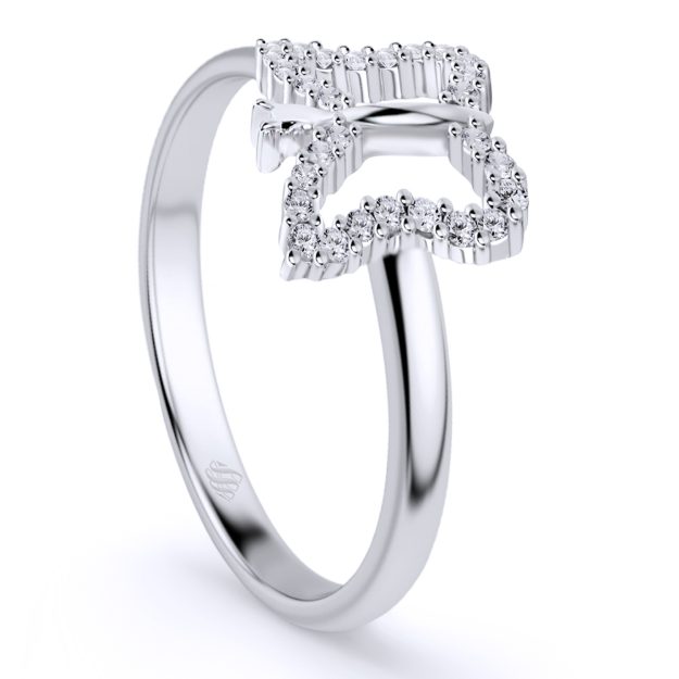 Inel AA229B, 14K Alb 3