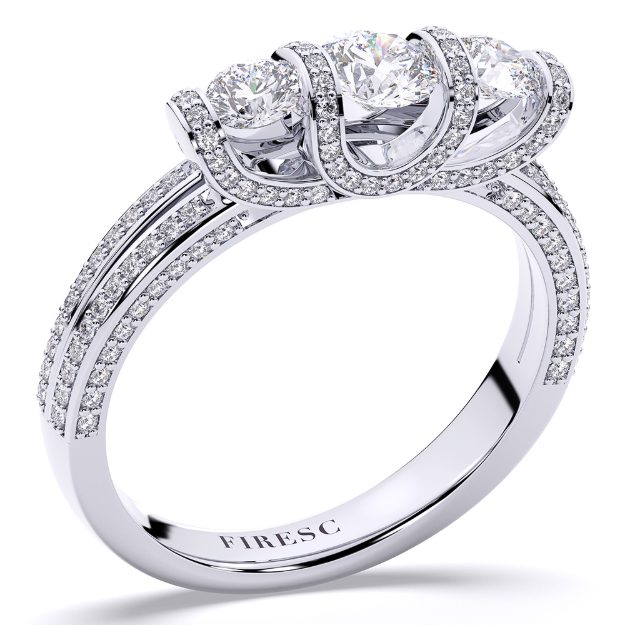 Inel AA404, 14K Alb 1
