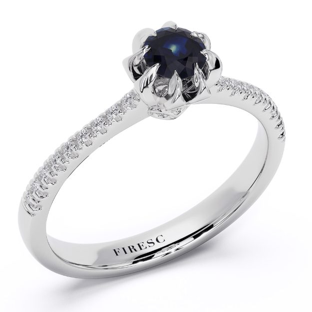 Inel AA438, 14K Alb 1