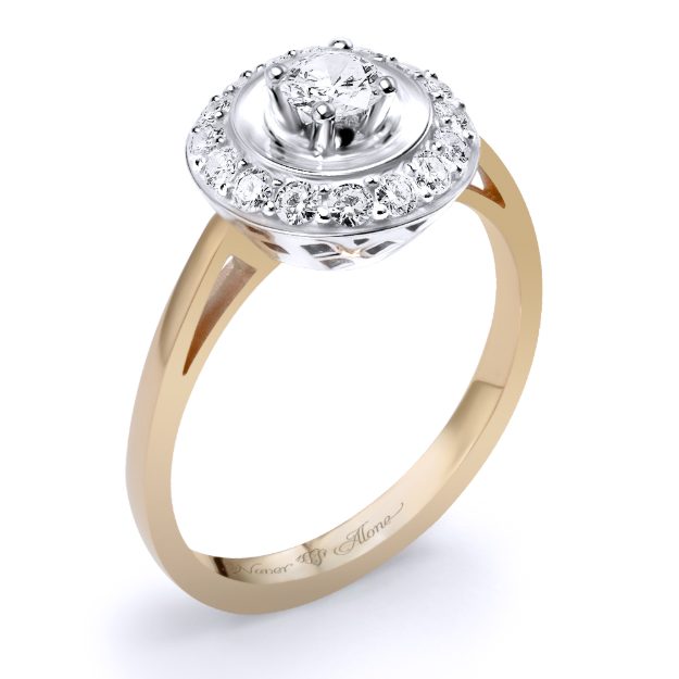 Inel F19, 14K Alb 1