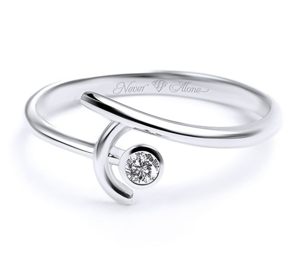 Ring AA108, 14K White 2