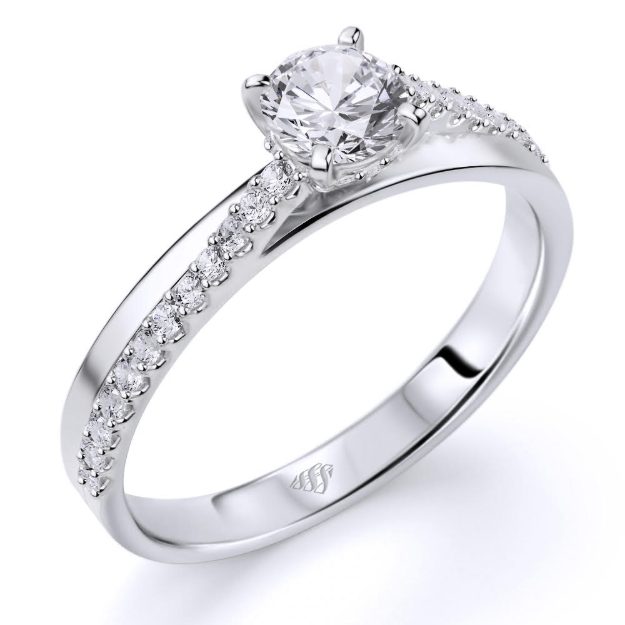 Inel AA374, 14K Alb 1