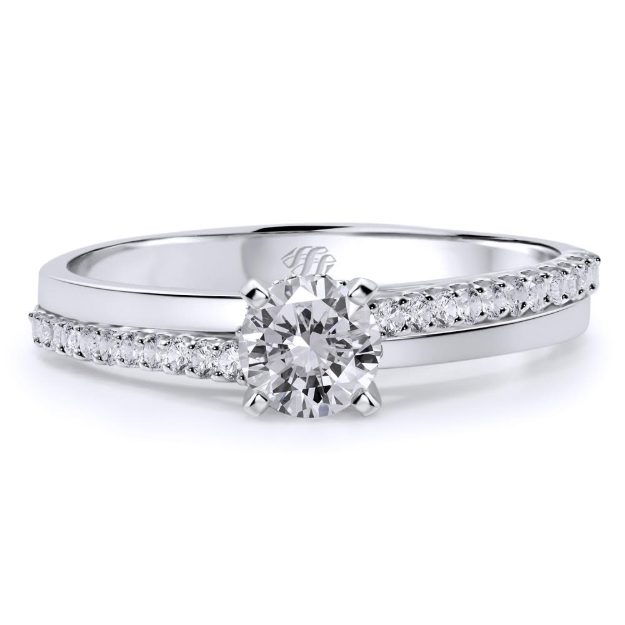 Inel AA374, 14K Alb 2