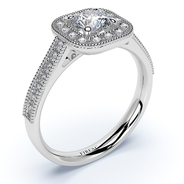 Inel AA400, 14K Alb 1