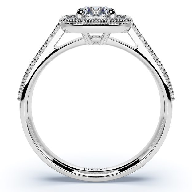 Inel AA400, 14K Alb 2