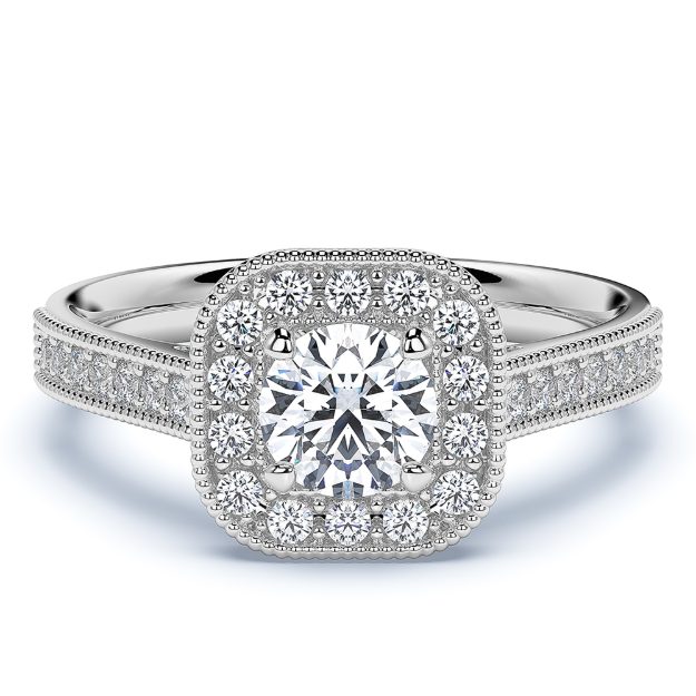Inel AA400, 14K Alb 3