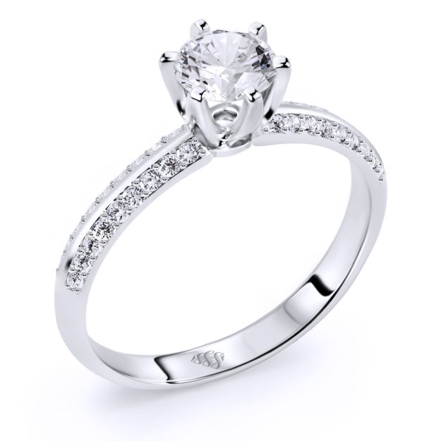 Inel AA381, 14K Alb 1