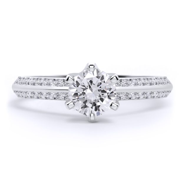 Inel AA381, 14K Alb 2