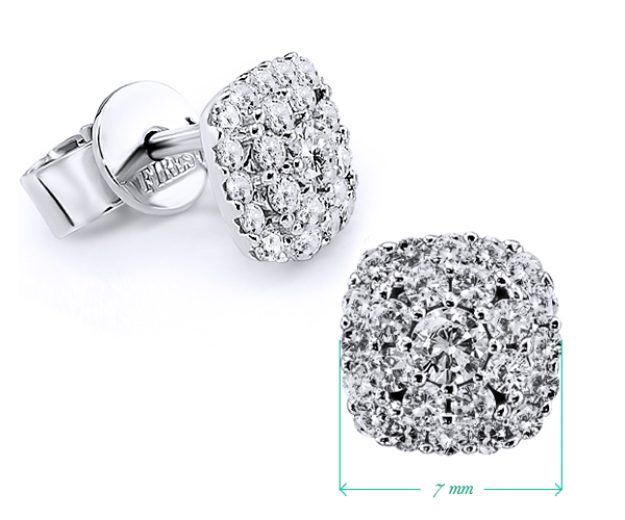 Cercei AC296, 14K Alb 2