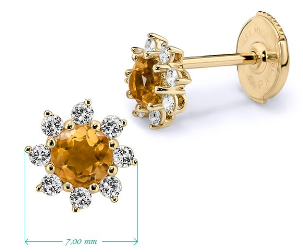 Earrings AC313, 14K Yellow 2