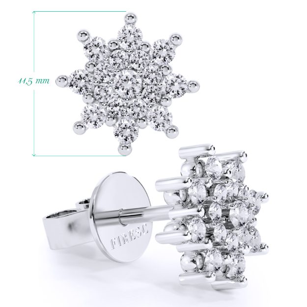 Cercei AC145, 14K Alb 2