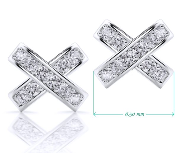 Cercei AC137, 14K Alb 2