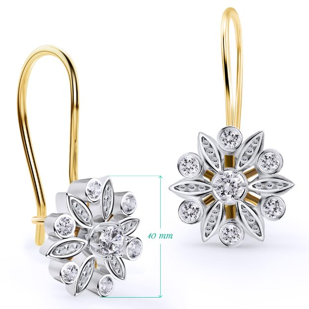 Cercei AN01C, 14K Alb 2