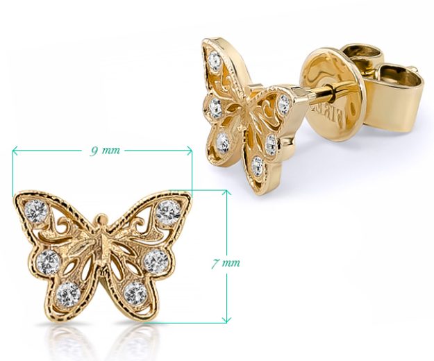 Cercei AC259, 14K Galben 2