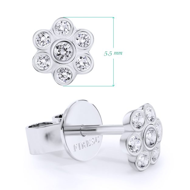 Cercei AC177B, 14K Alb 2