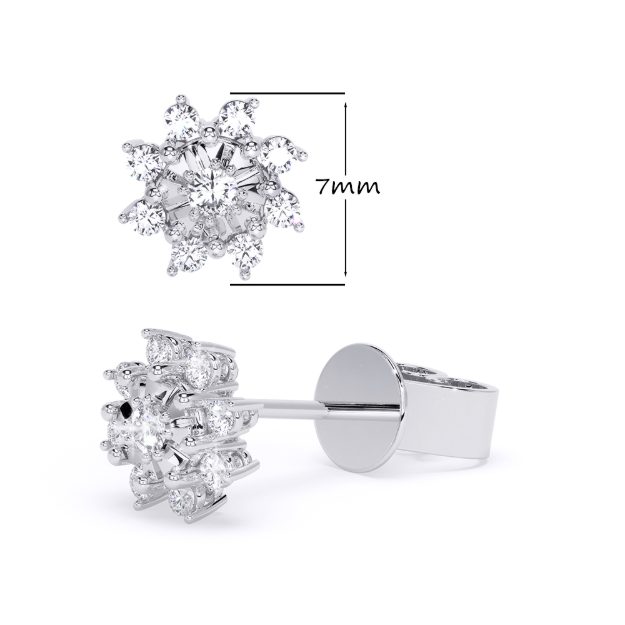 Earrings AC313IL, 14K White 2