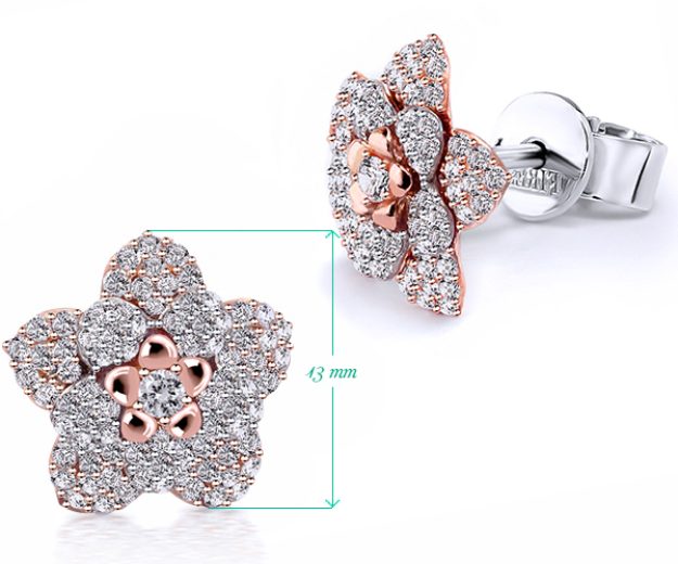 Cercei AC165, 14K Alb 2