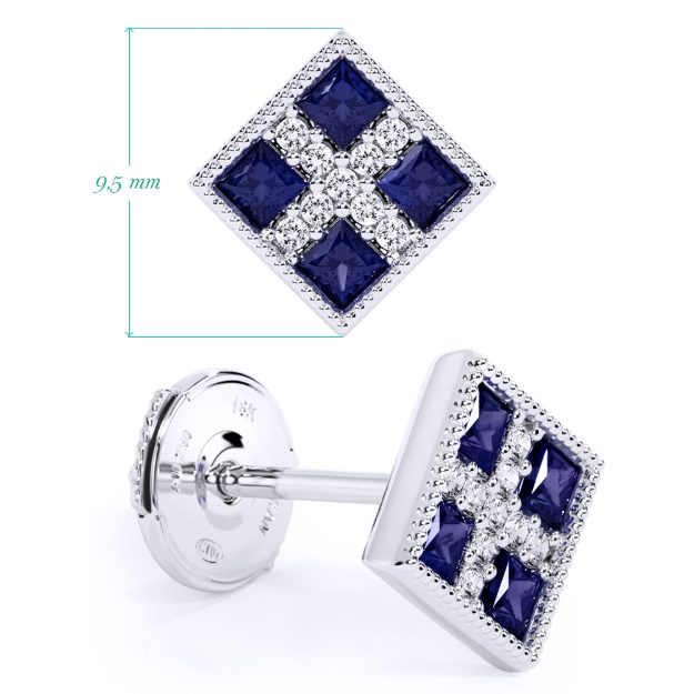 Cercei AC217, 14K Alb 2