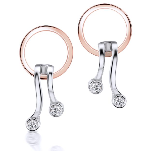 Cercei F277C, 14K Roz 1