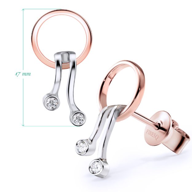 Cercei F277C, 14K Roz 2