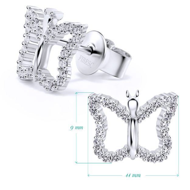 Cercei AC229B, 14K Alb 2