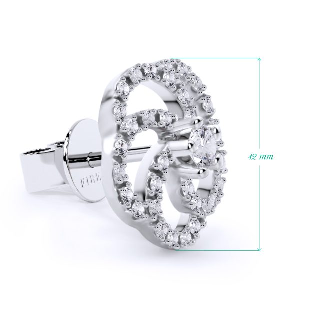 Cercei AC390, 14K Alb 2