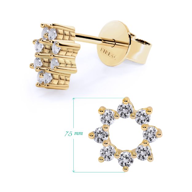 Cercei AC391, 14K Galben 2