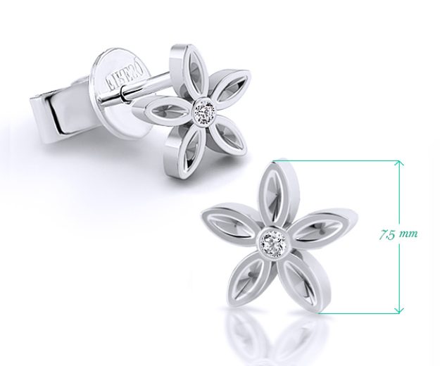 Cercei AC99, 14K Alb 2