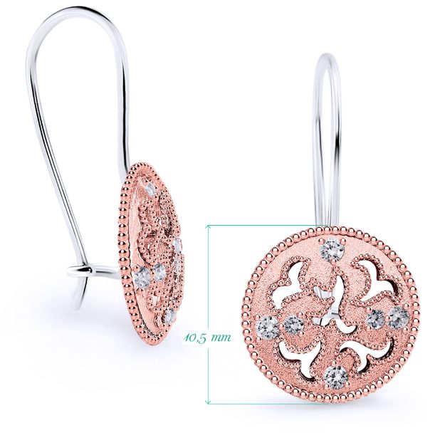 Cercei AN04C, 14K Alb 2