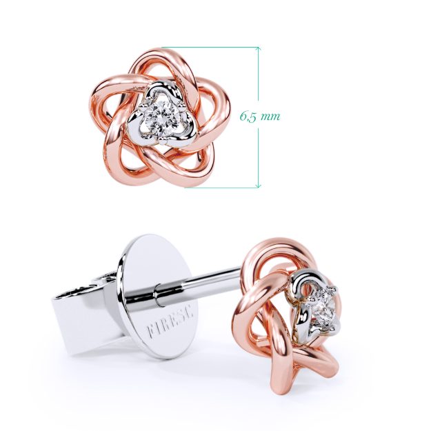 Cercei AC258, 14K Alb 2