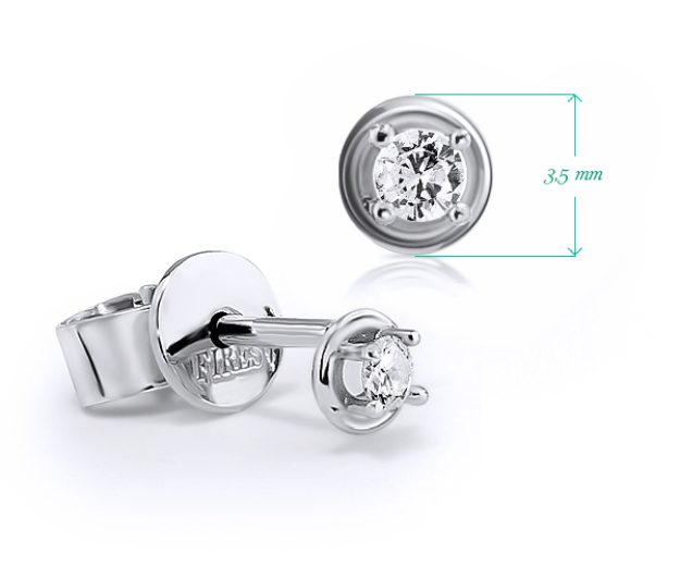 Cercei AC256, 14K Alb 2