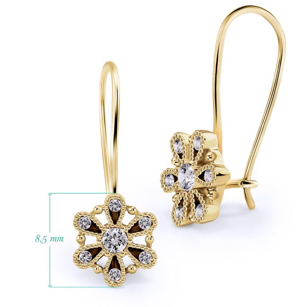 Cercei AC275B, 14K Alb 2