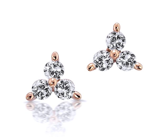 Earrings AC257B, 18K Rose 1